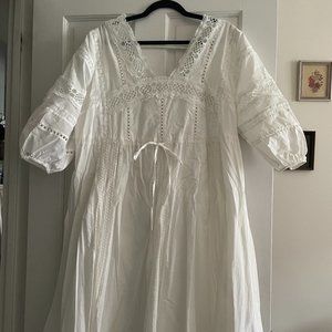 Eri + Ali White Lace Dress Size L